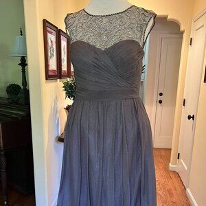 Aidan Mattox Long Beaded Evening Gown
